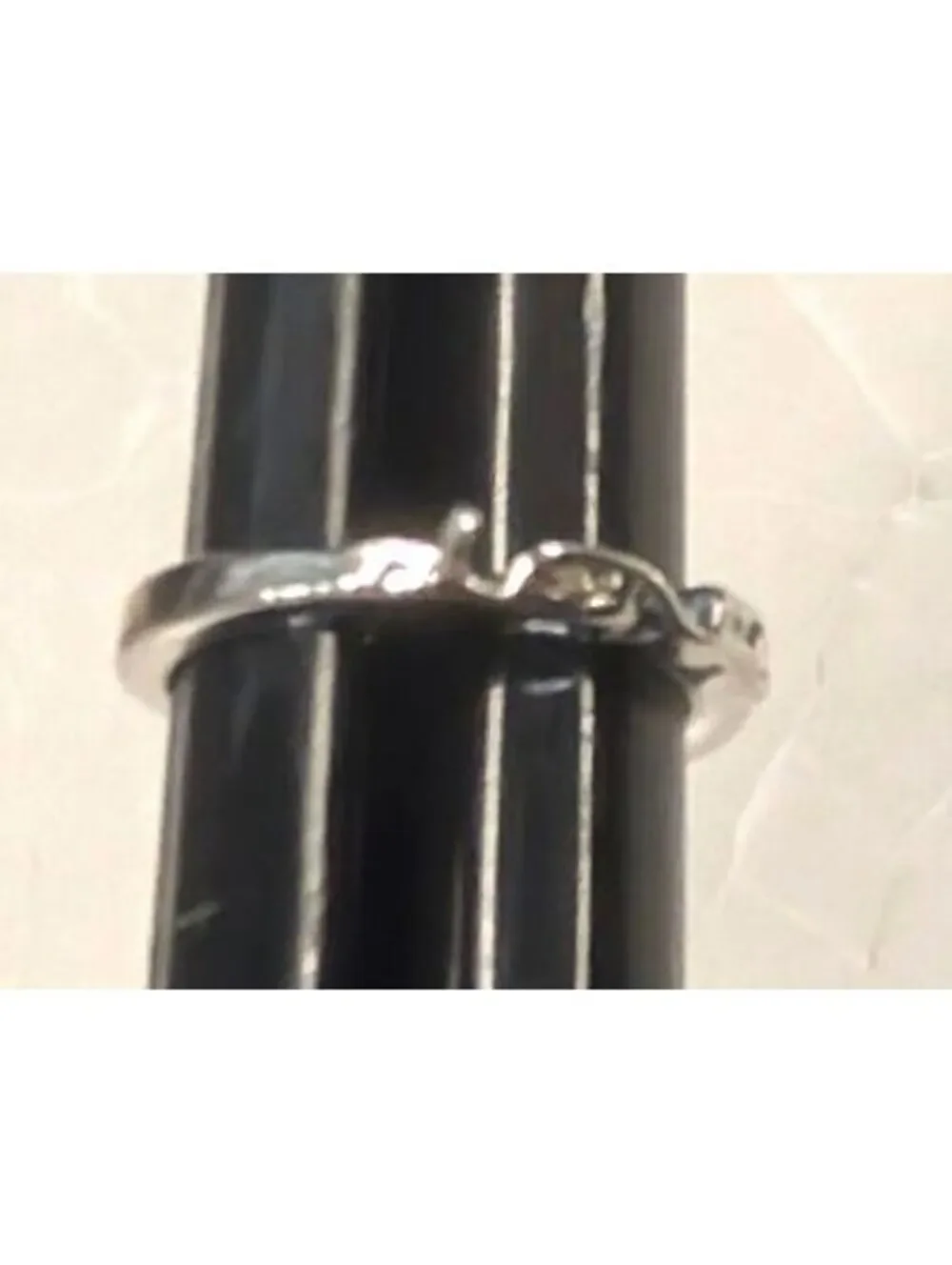 Silver Tone Love Script Band Ring Size 3.5 Classic Minimalist Boho Pinkie Midi